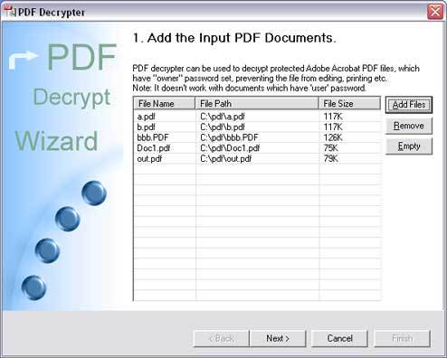 PDF Decrypter Screenshot